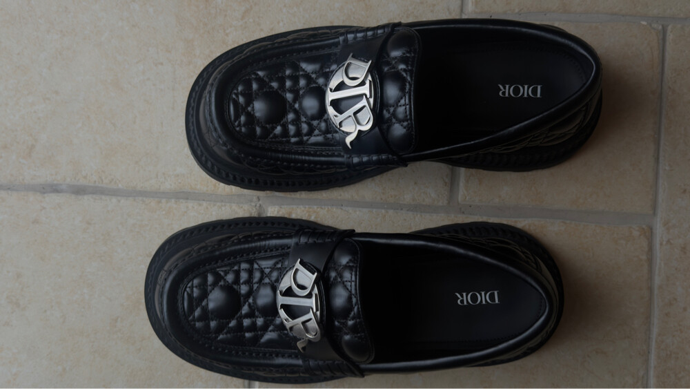 Dior Black Quilted Leather Loafers  - 4