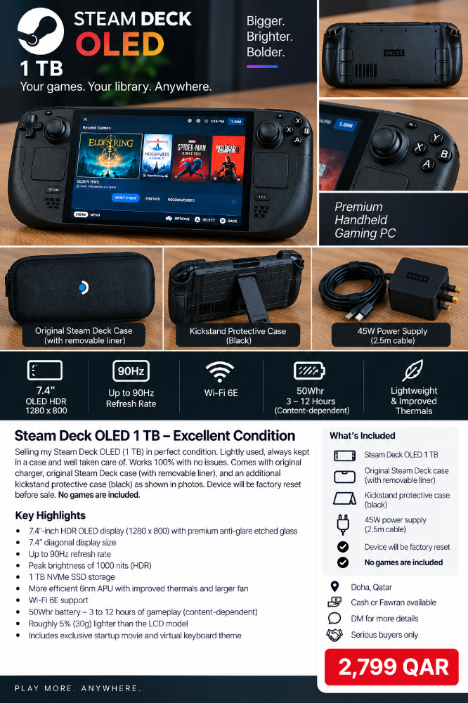 Steam Deck OLED 1TB + Extra Case - 2