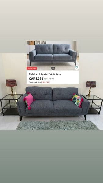 Home centre 3 seater sofa - 1