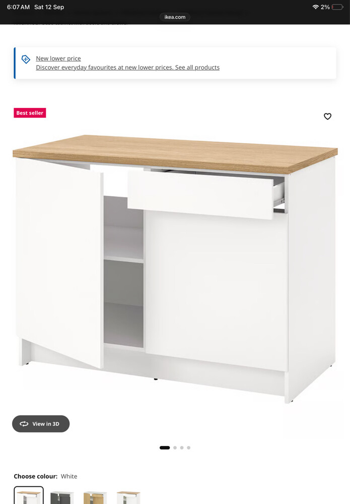 ikea cabinets, desk , dining table  - 1