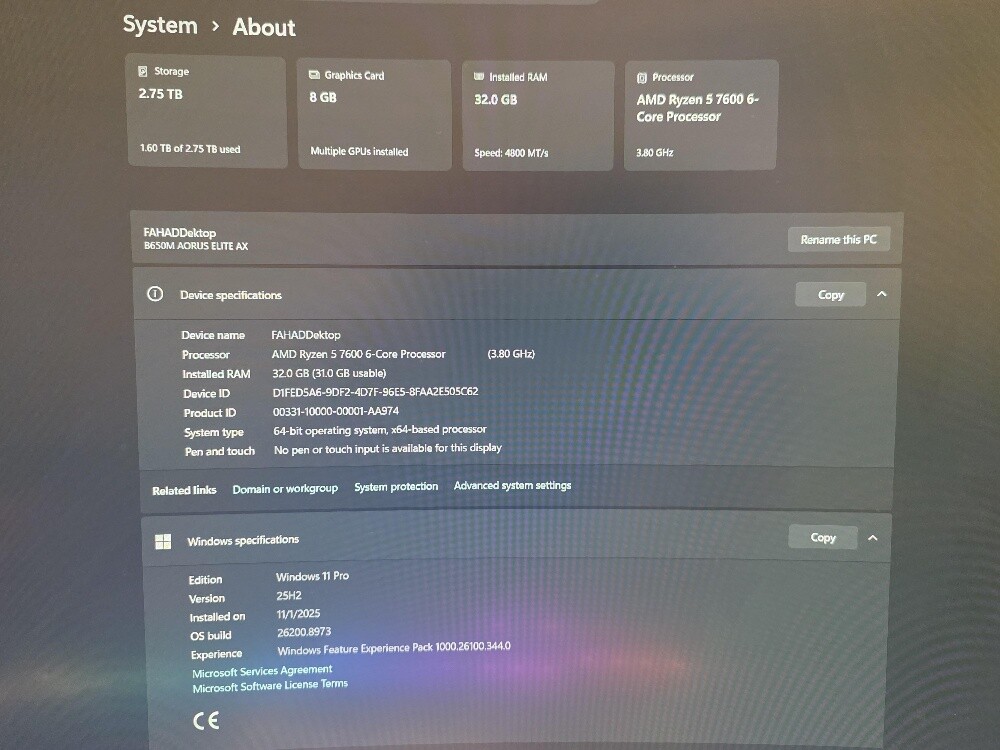 Gaming Desktop 32GB DDR5 - 3