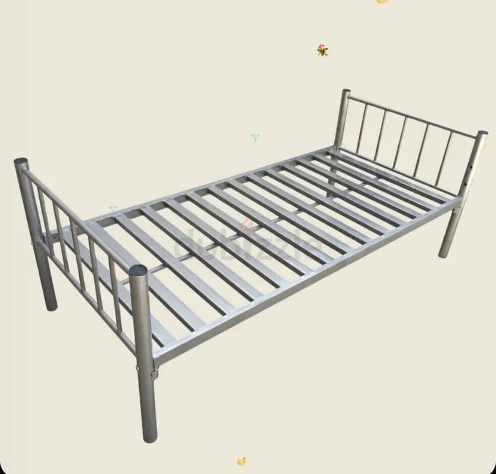 single bed metal with matt] [ - 2