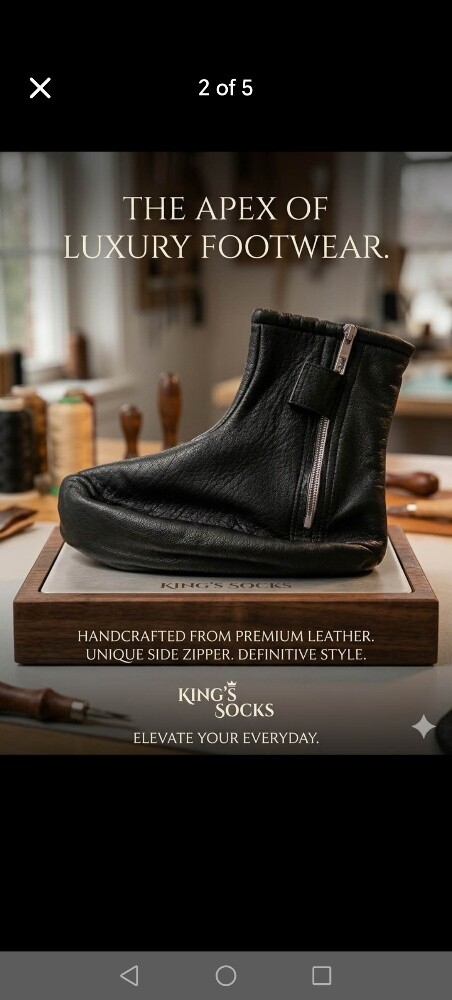 leather Socks for sale 2 pice new - 1