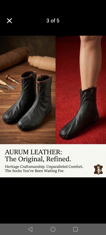 leather Socks for sale 2 pice new - 2