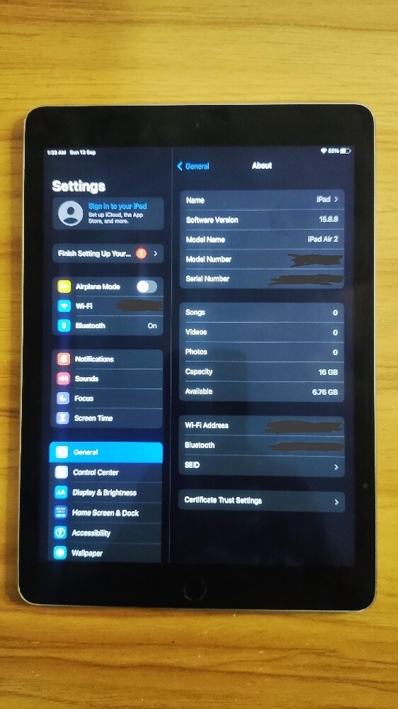 Apple iPad Air 2 – 16GB Wi-Fi - 4