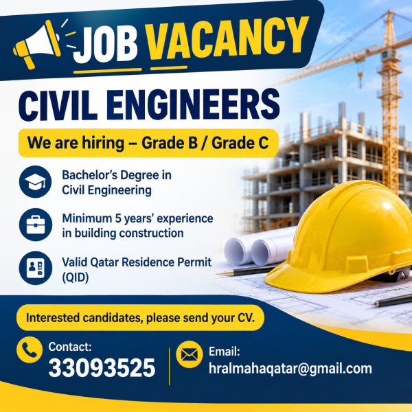 JOB VACANCY  CIVIL ENGINEERS - 1