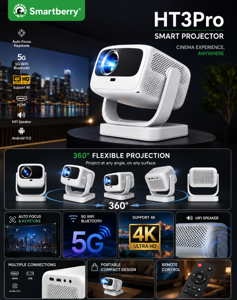 smartberry HT3pro projector new box - 2