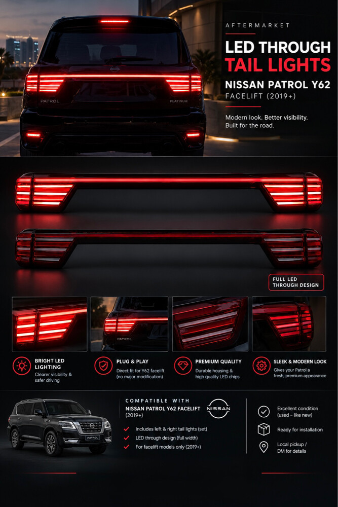 Nissan Patrol Y62 Facelift LED Thro - 1