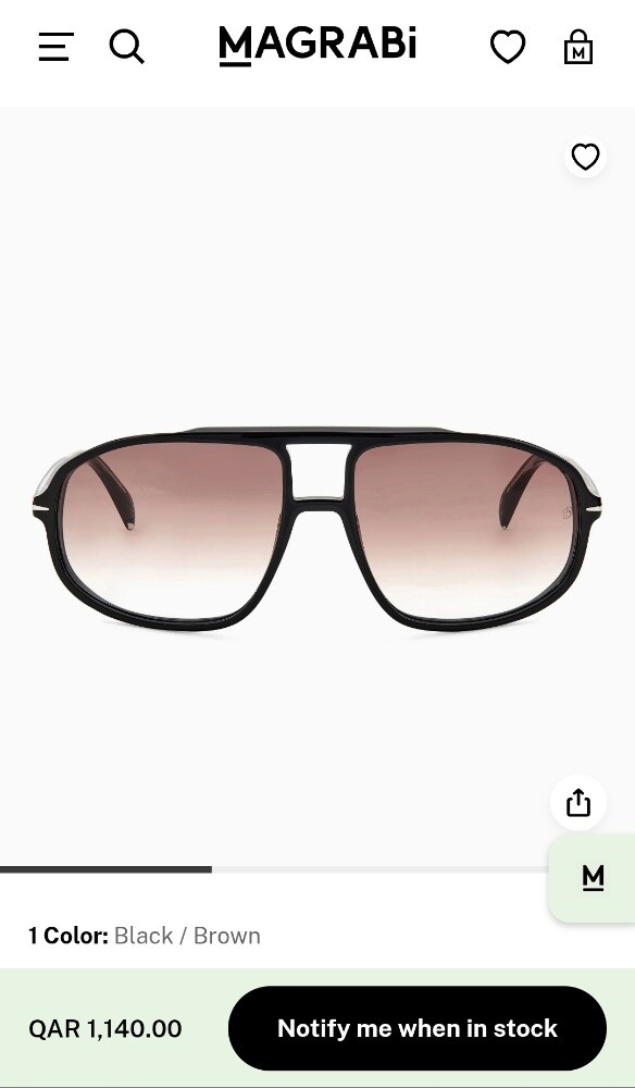 David Beckham Aviator sunglasses - 1
