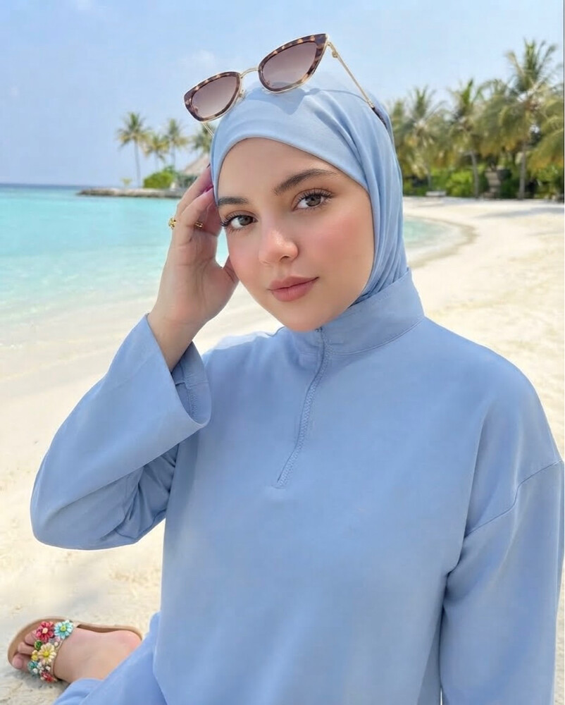 Burkini sky blue 3 in one - 2