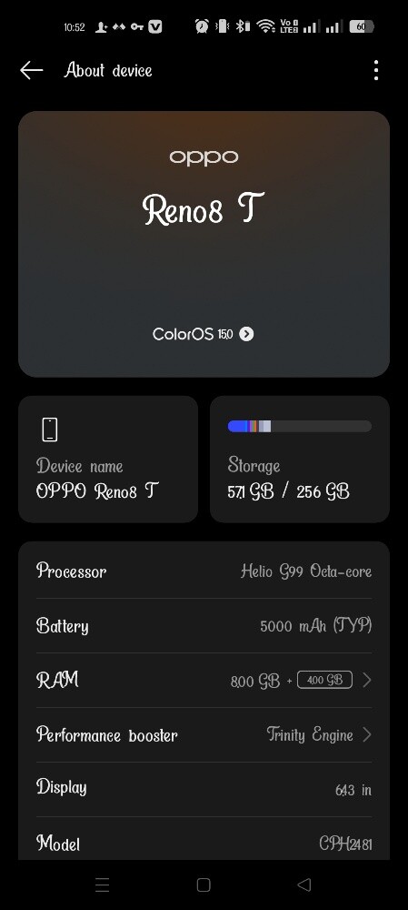 OPPO Reno8 T 8GB 256GB - Fresh Cond - 1