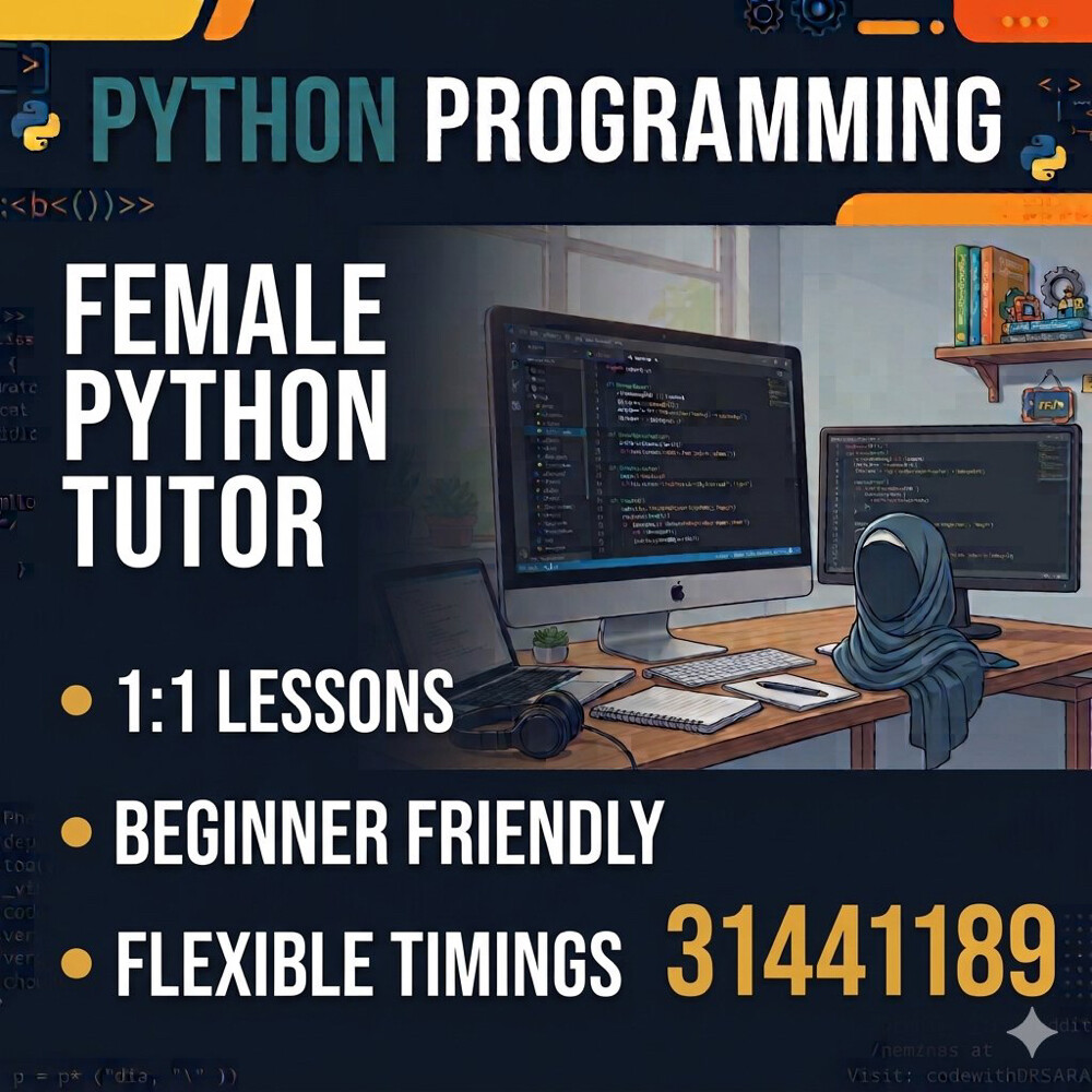 Female Tutor - Python Programming  - 1