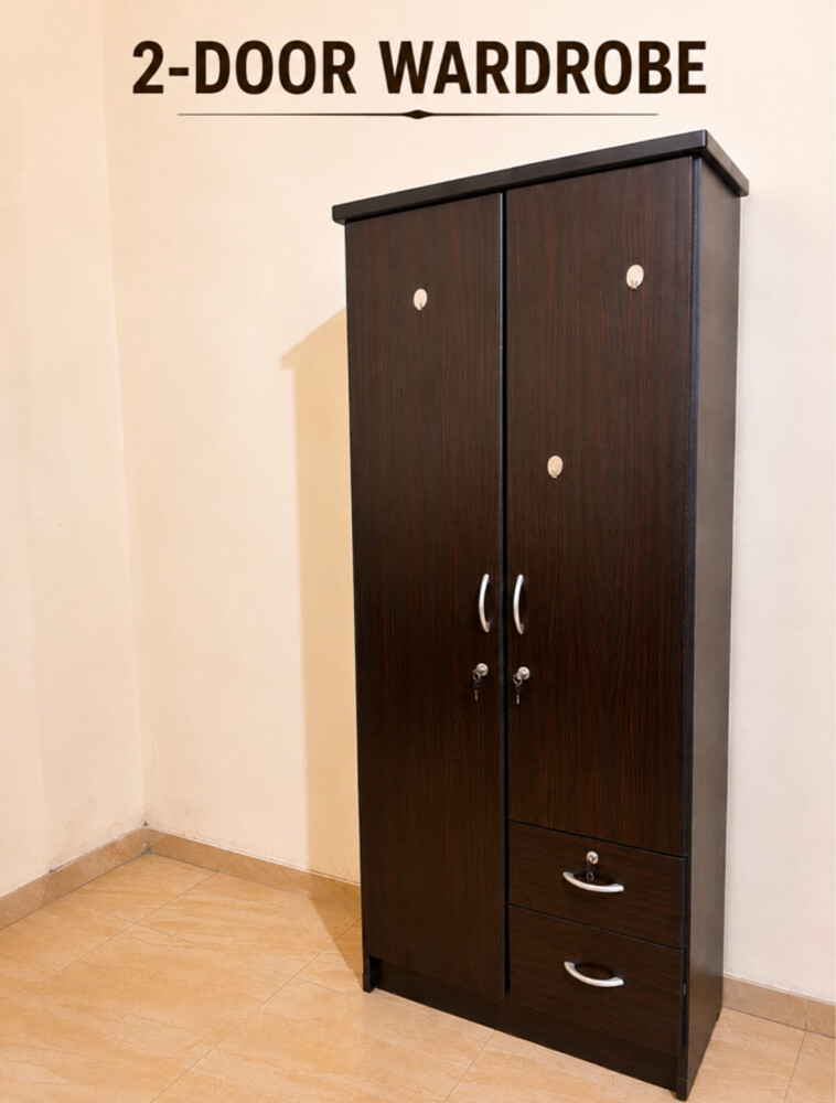 2-Door Wardrobe with Drawers & Lock - 1