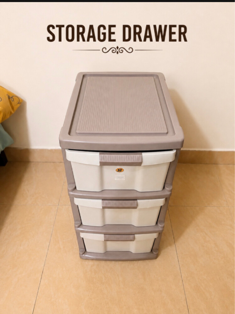3-Drawer Plastic Storage Unit - 1
