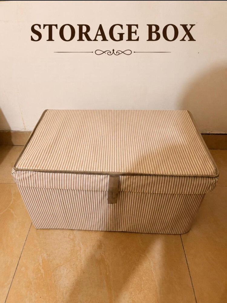 Large Fabric Storage Box with Lid - 1