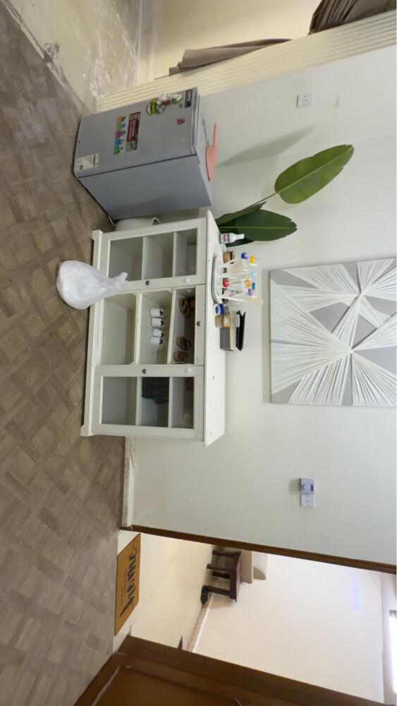 White Glass Storage Cabinet - 1