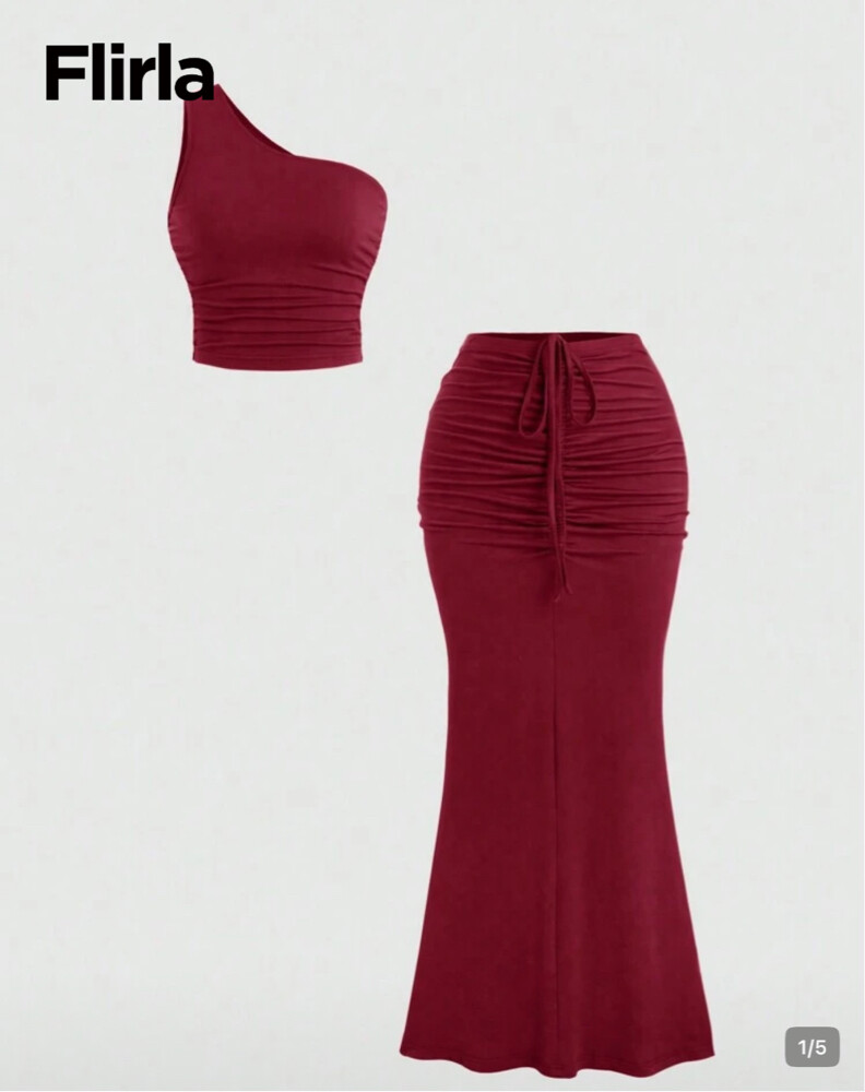 Flirla 2pcs/Set - Maroon Color - 1