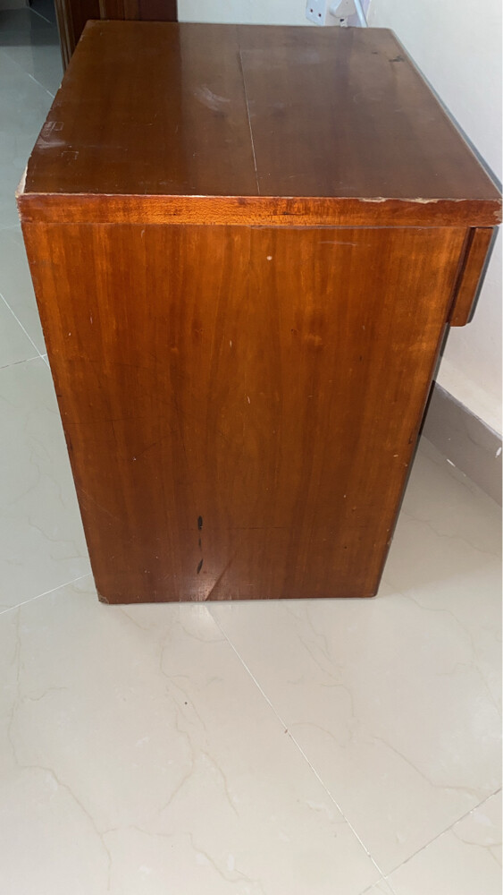 Wooden Table with Drawer and 2 Shel - 7