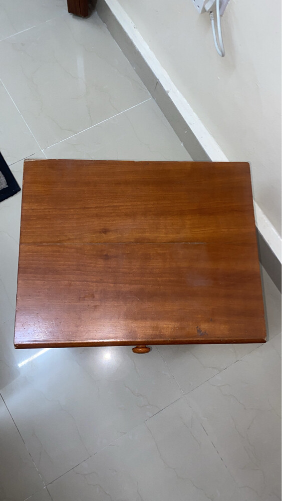 Wooden Table with Drawer and 2 Shel - 1