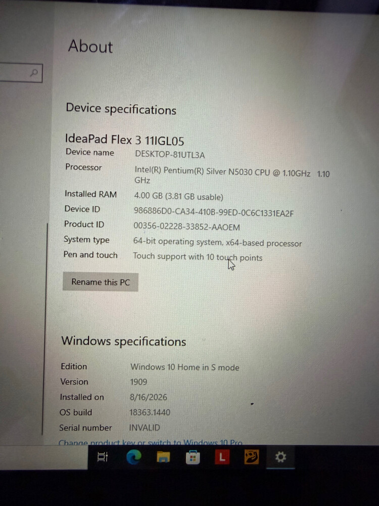 Lenovo IdeaPad Flex 3 11IGL05 - 11
