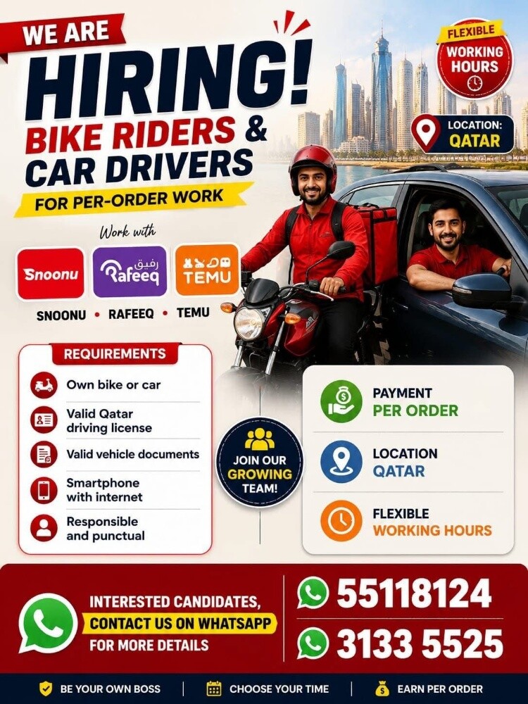 Hiring Car driver and  bike rider - 1