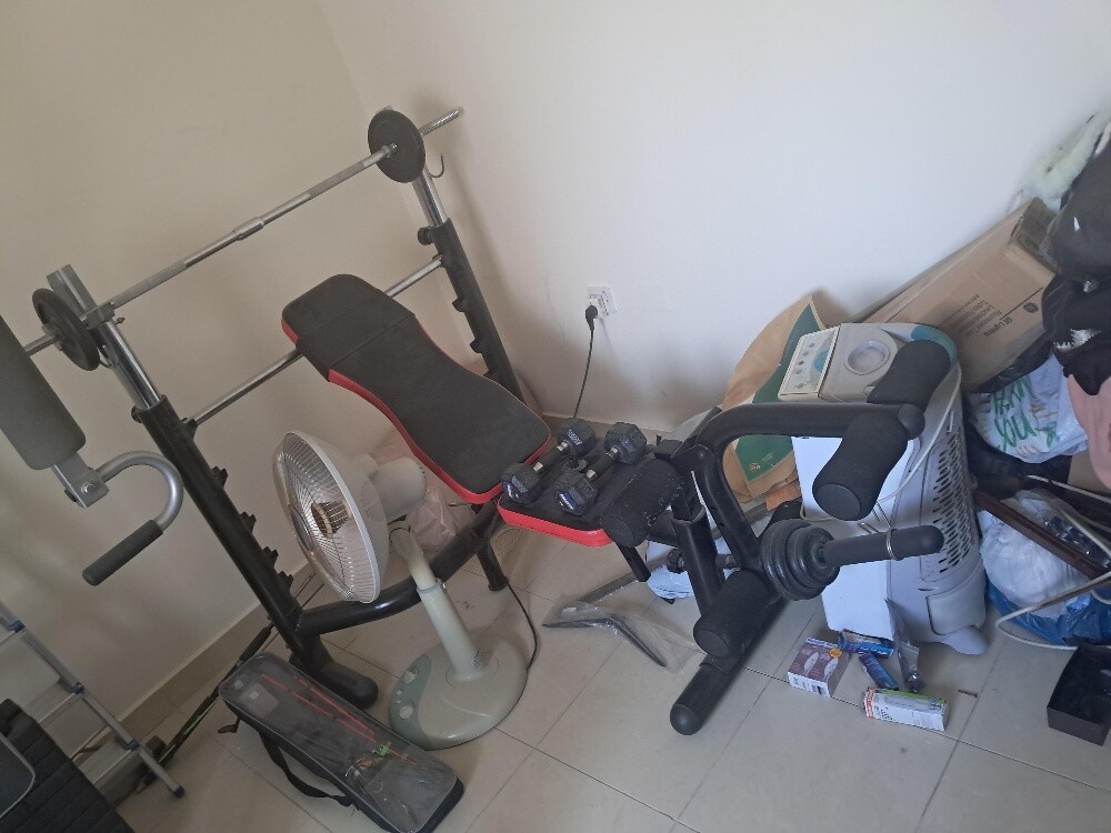 treadmill and home gym bar bench - 6
