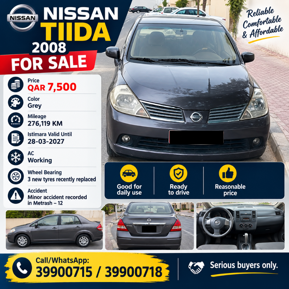for sale nissan tidda. 2008 modal.  - 2