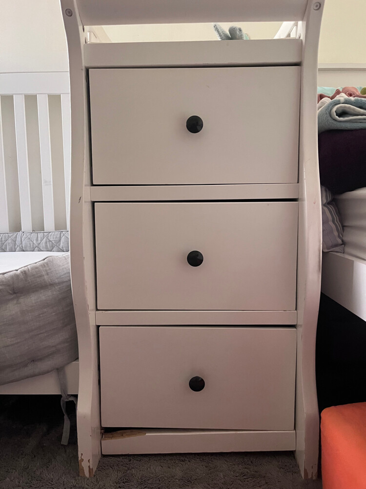 Bed with 3-Drawer Changing Table - 3
