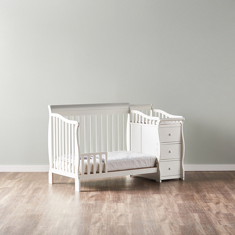 Bed with 3-Drawer Changing Table - 9