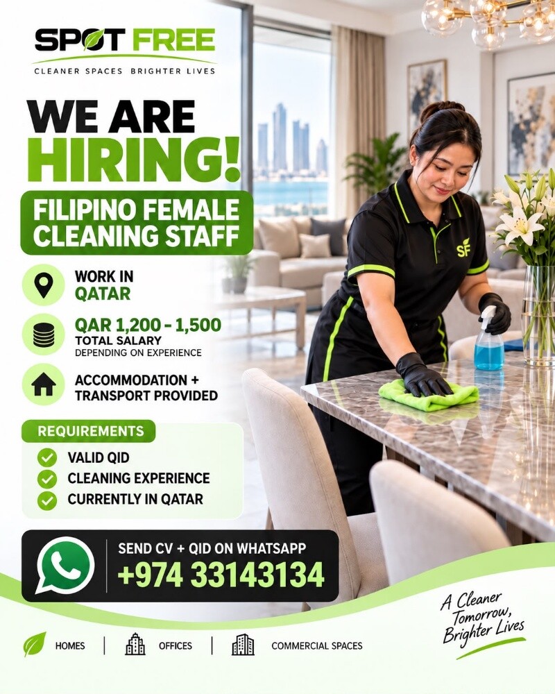URGENT HIRING: Filipino Female Clea - 1