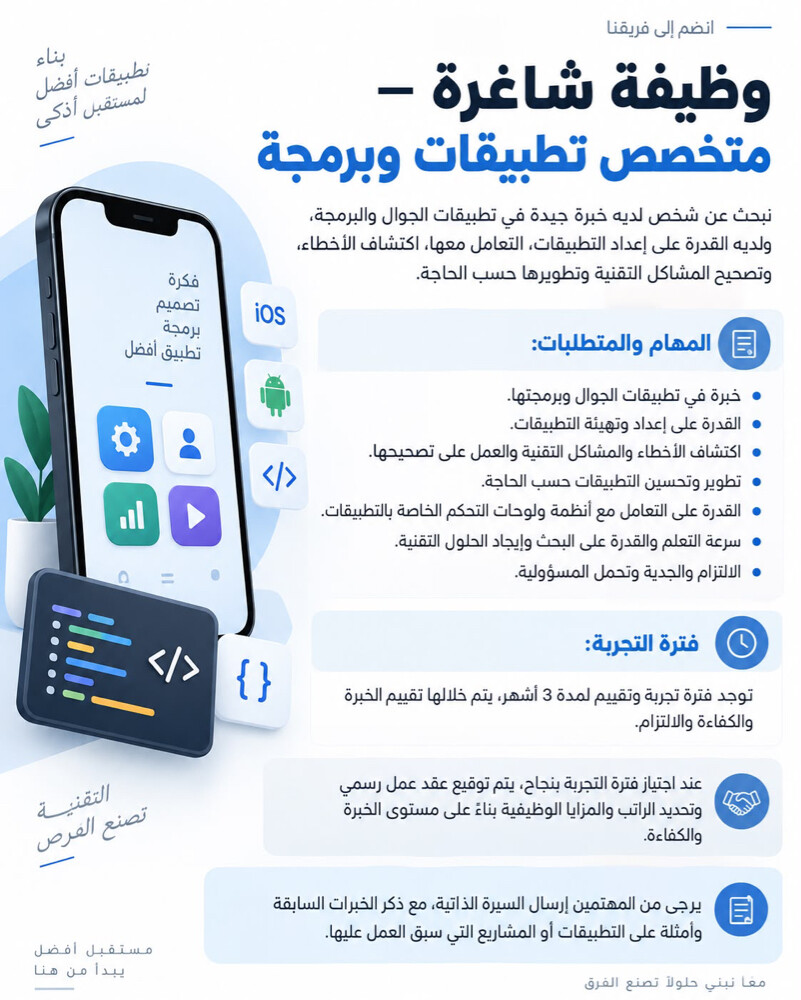 تطبيقات الجوال والبرمجة، - 1