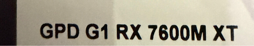 GPD G1 Portable Radeon RX 7600M XT  - 4