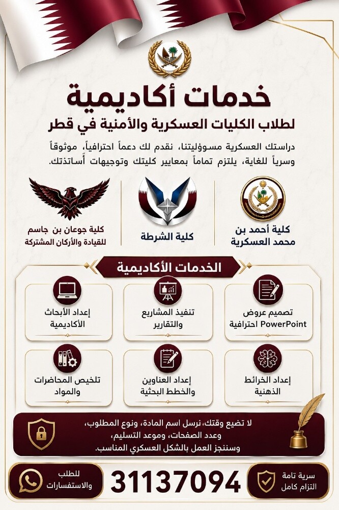 ابحاث وواجبات الكليات العسكرية - 1