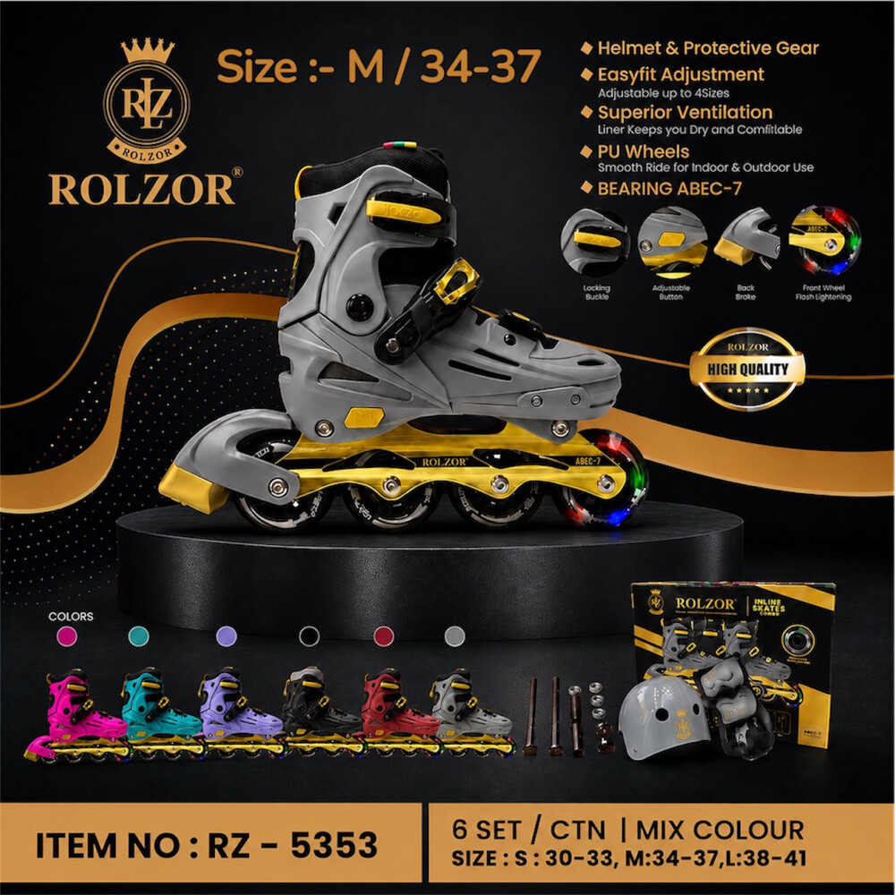 ROLZOR Adjustable Kids Inline Skate - 5