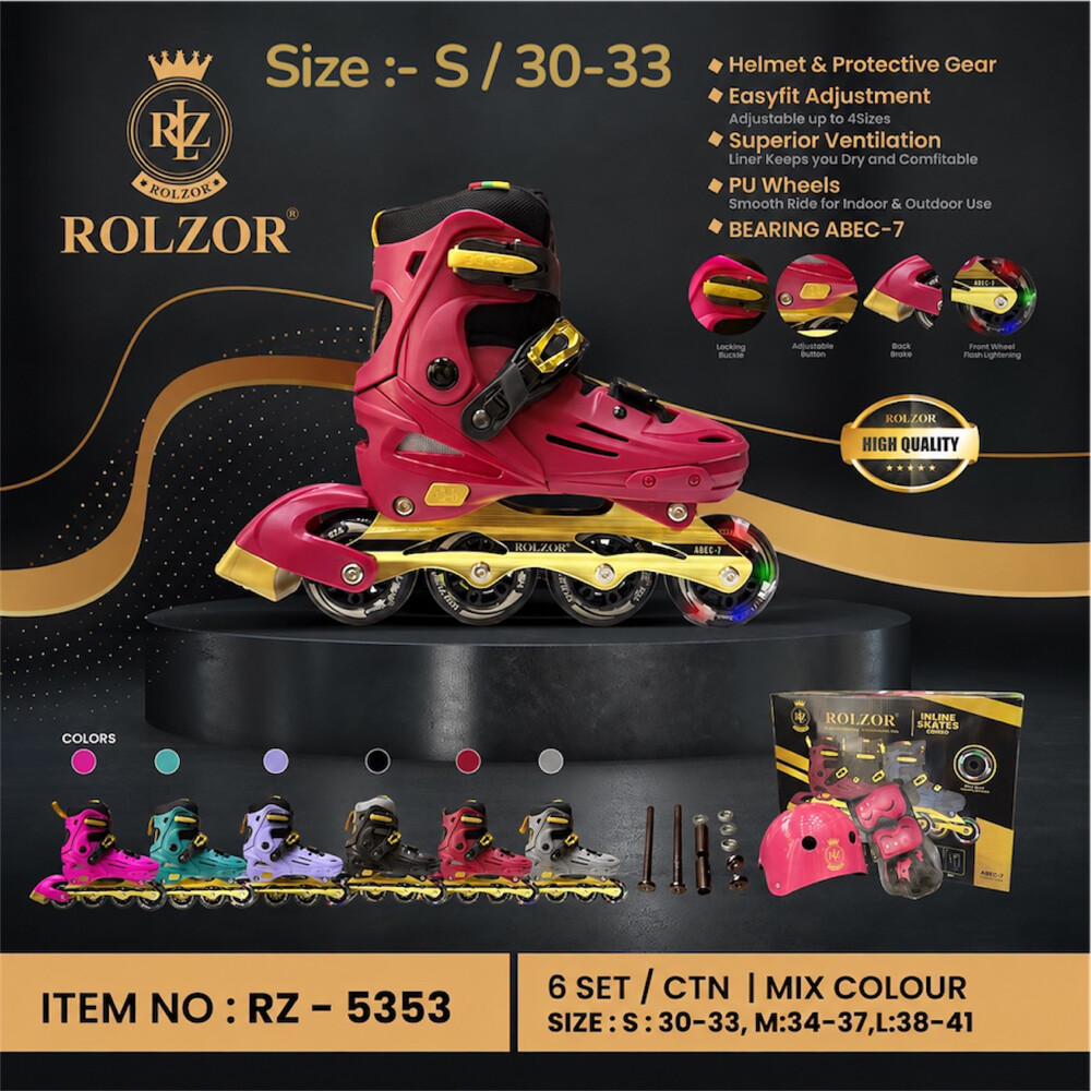 ROLZOR Adjustable Kids Inline Skate - 10