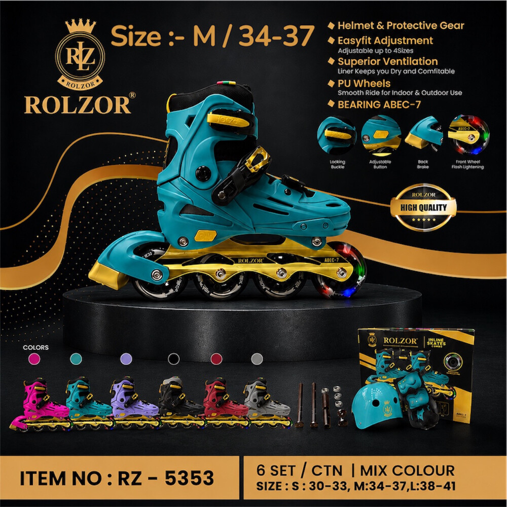 ROLZOR Adjustable Kids Inline Skate - 3