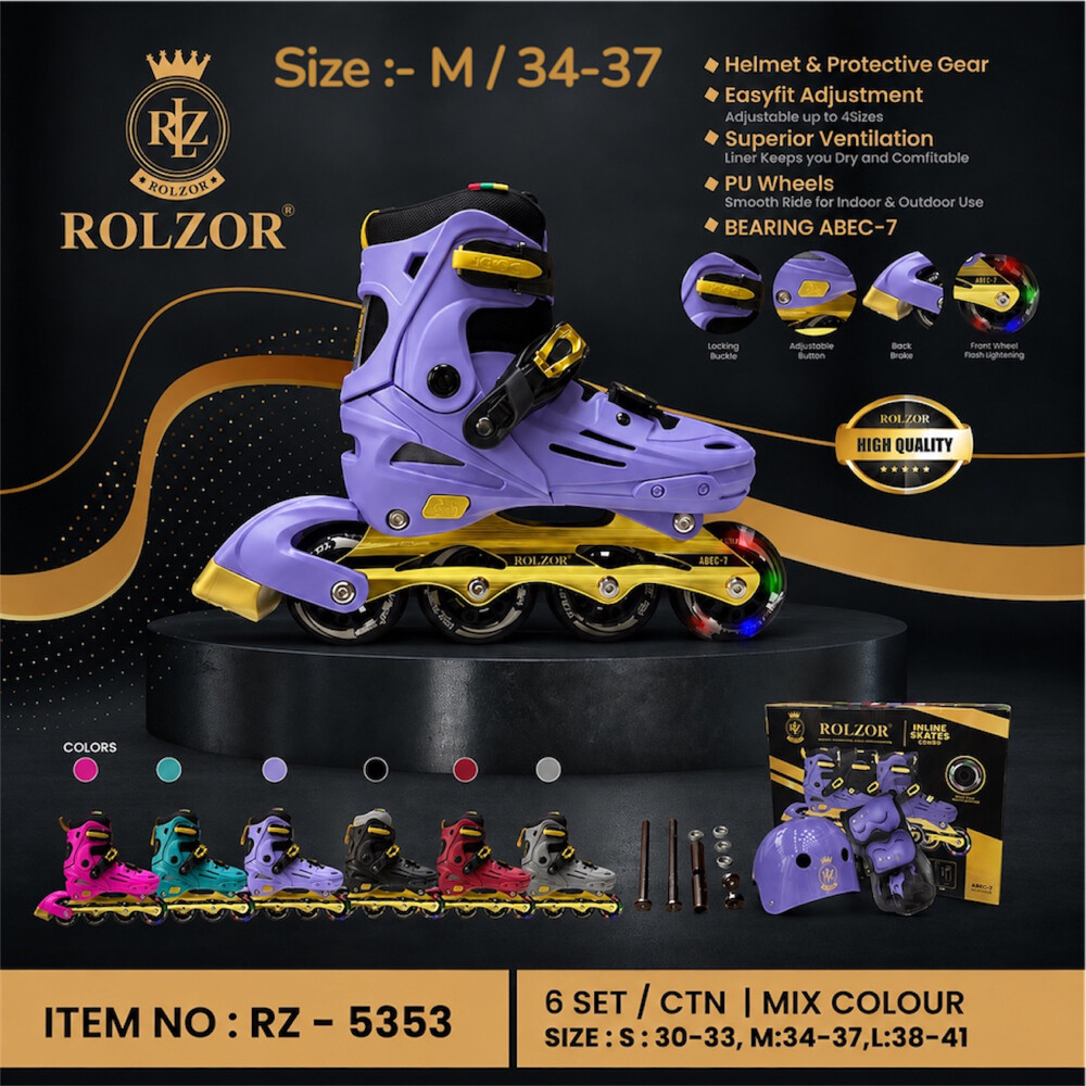 ROLZOR Adjustable Kids Inline Skate - 7