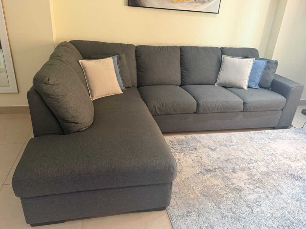 L shape Sofa with one chair - 2
