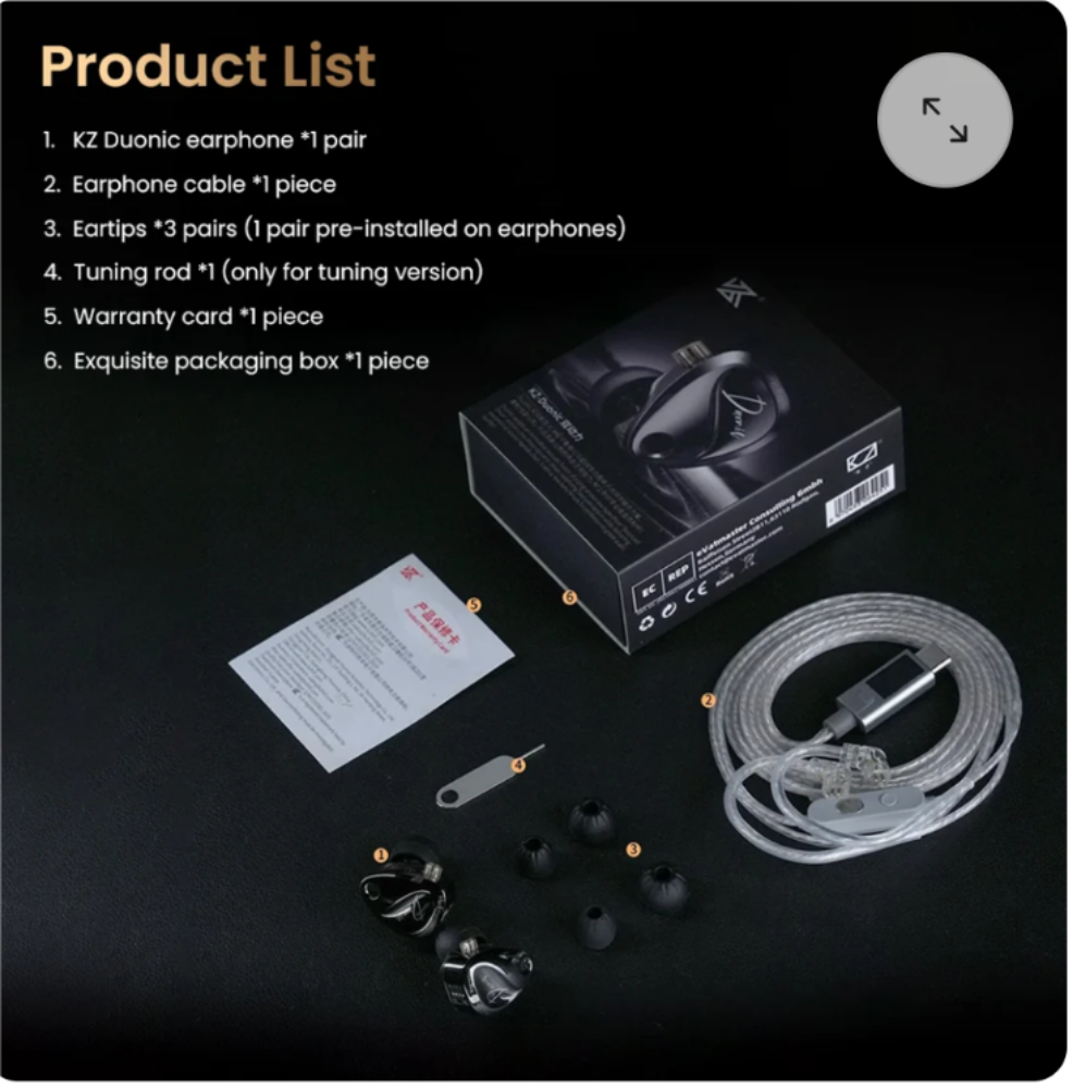 KZ Duonic Planar Dynamic Hybrid IEM - 3
