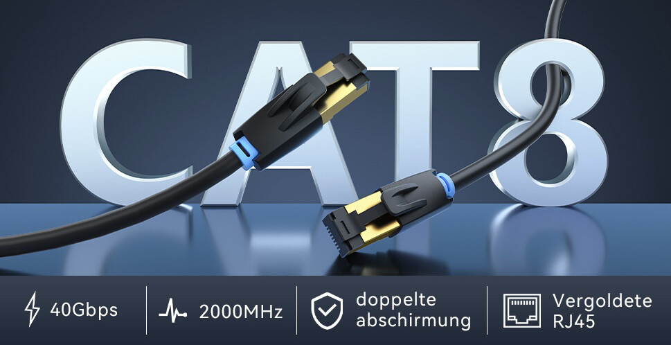 Cat 8 High-Speed Cable| Fast Stable - 1