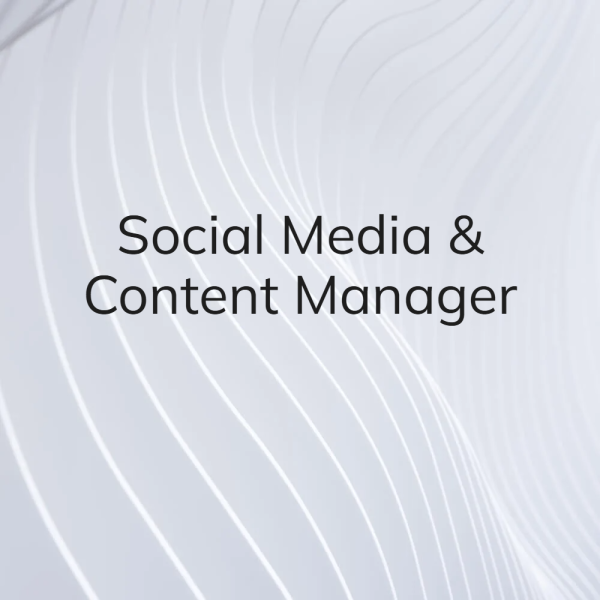 Social Media & Content Manager - 1