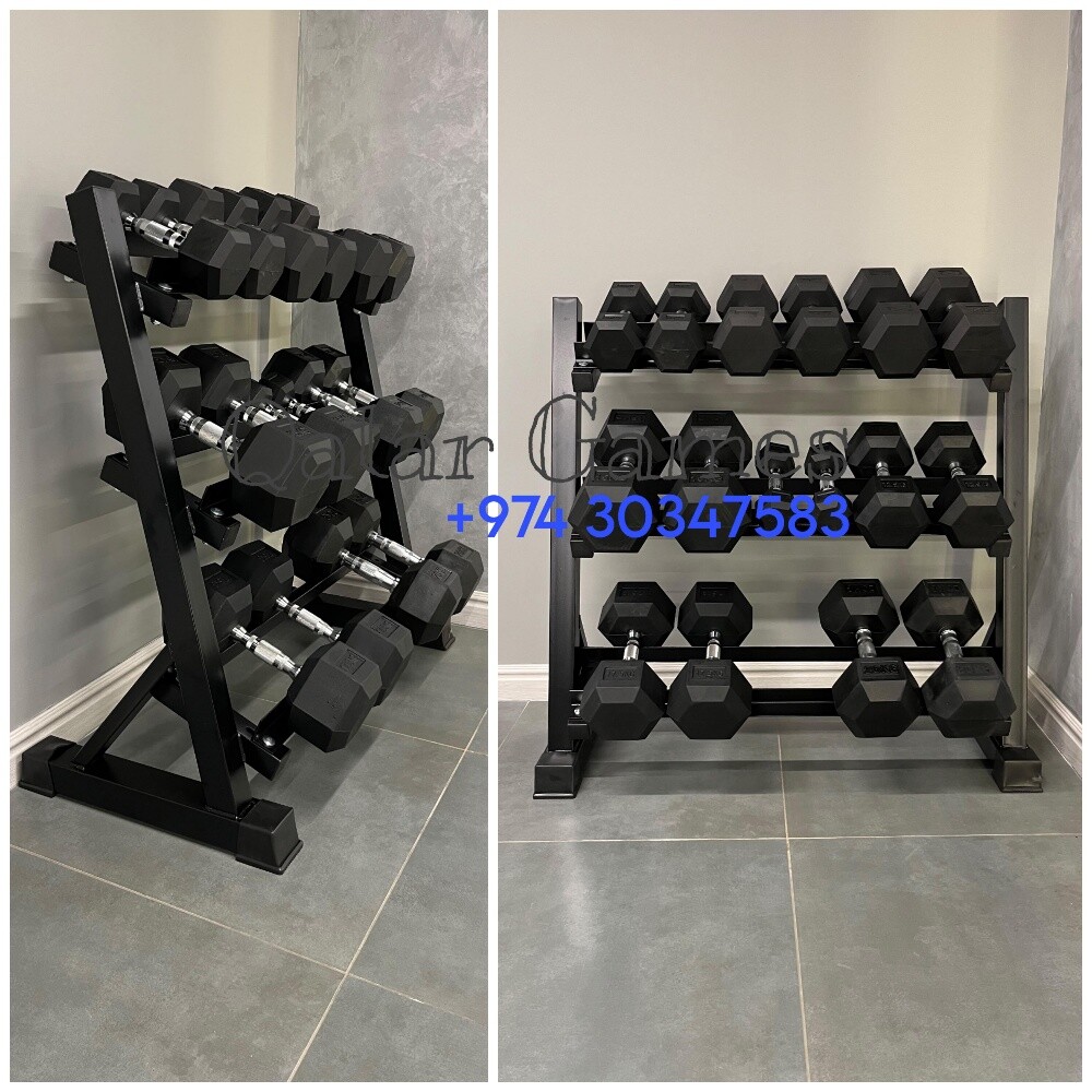 Dumbbells and rack - 1