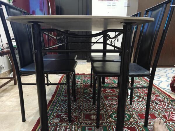 طاولة طعام مع 4 كراس خيار ممتا - 7