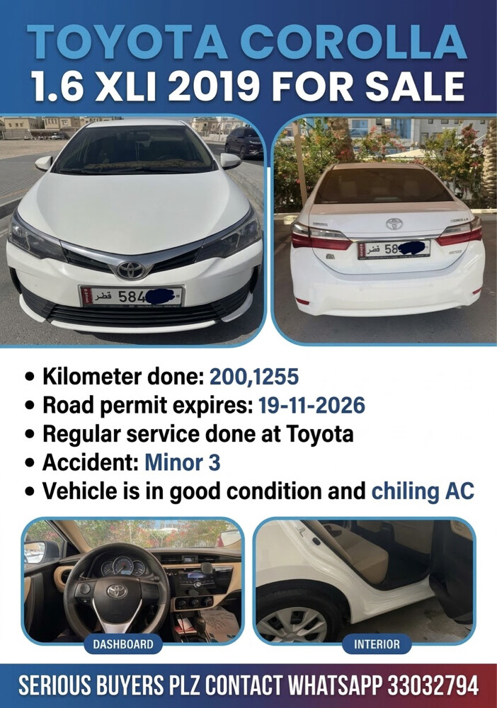 TOYOTA COROLLA 2019 1.6 XLI - 1