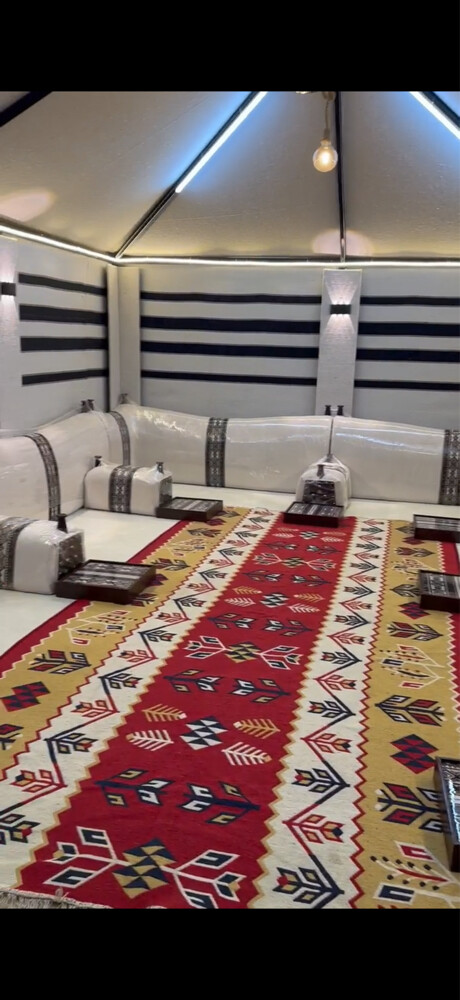 A complete tent setup with tables a - 2