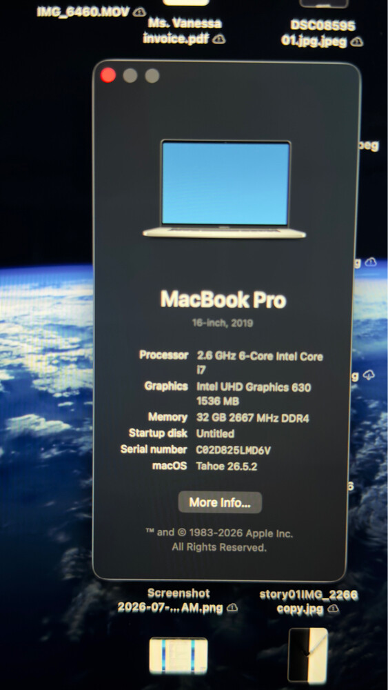 MacBook pro i7 2019 16inch 1TB - 3