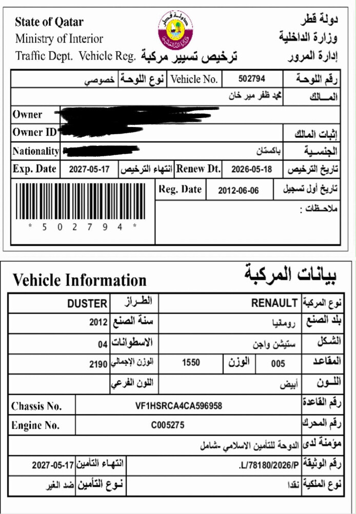 Renault Duster2012–White Family Car - 13