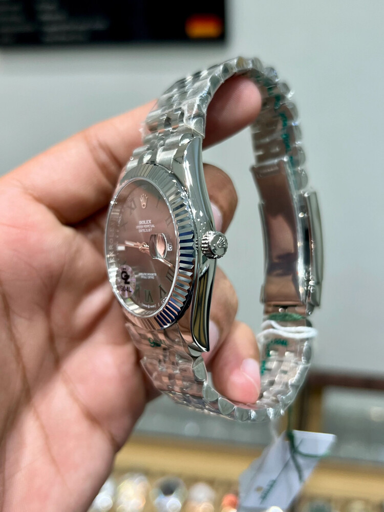 Rolex date just silve (super clone) - 3