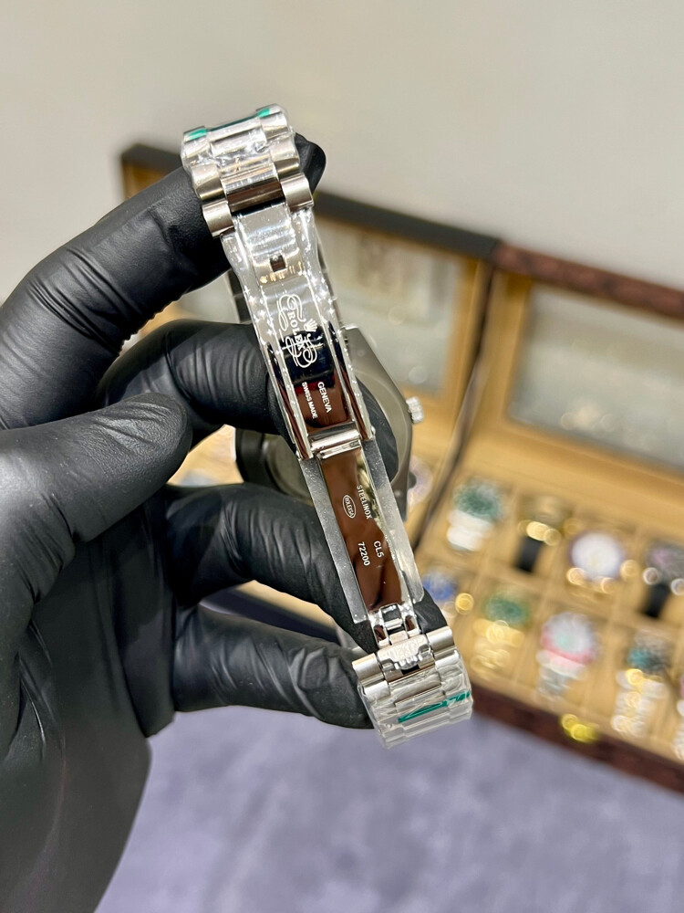 Rolex Silver Arabic Platinum - 3
