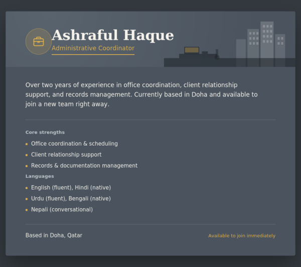 Administrative Coordinator - 1